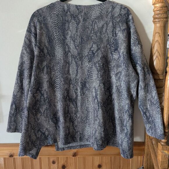 Clara Sun Woo Python Snake Print Sweater Top Size XL - Picture 5 of 7